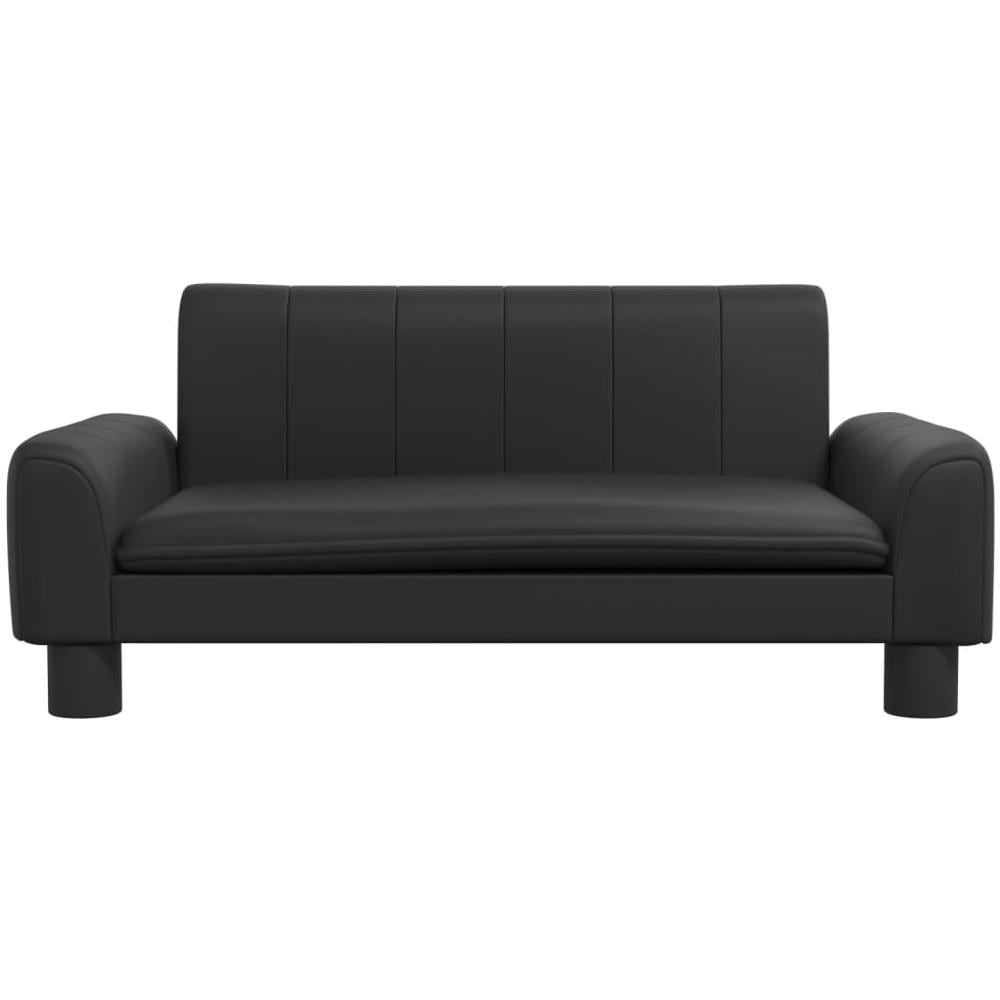 Divano Per Bambini Nero 70x45x30 Cm In Similpelle - Foto 2