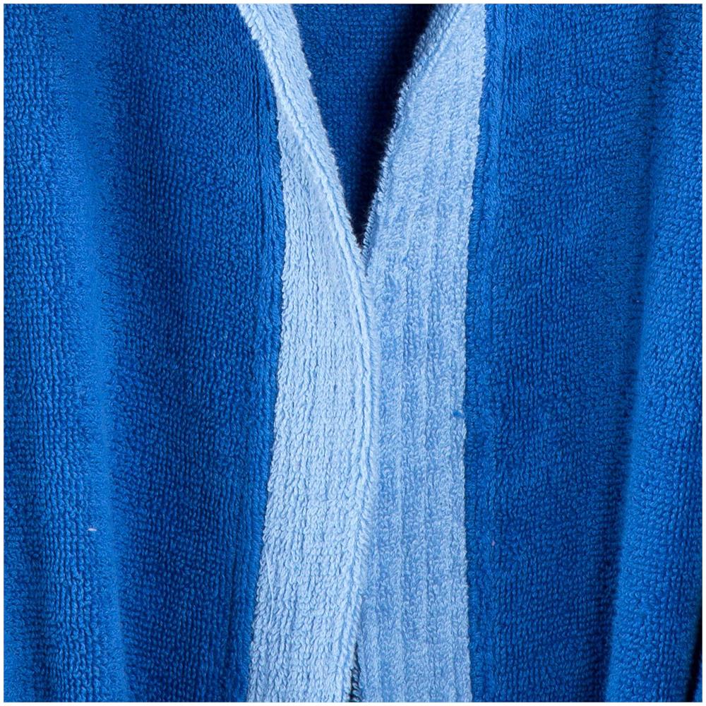 Accappatoio Con Cappuccio Spugnissima Young In Cotone Colore Blu Misura 68 Anni - Foto 3