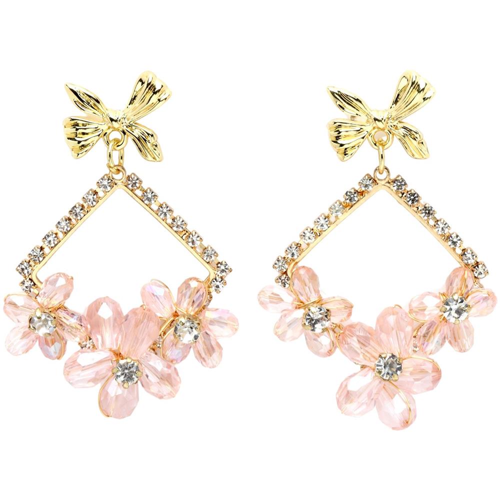 Orecchini Pendenti Floreali Geometrici - Foto 1