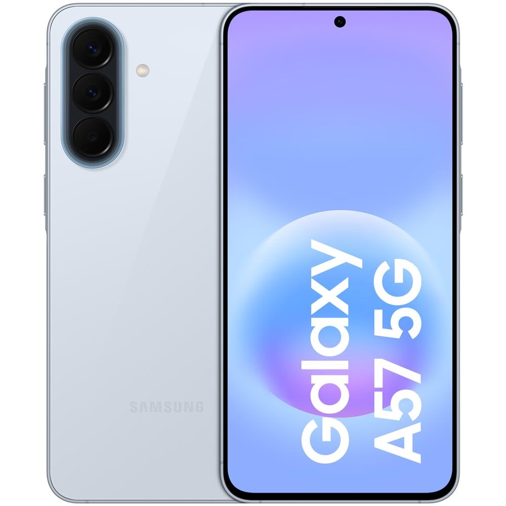 Galaxy A57 5G 256GB 8GB Ram Display 6,7" Super AMOLED 120Hz Full HD+ Camera 50+12+5MP Selfie 12MP Dual nanoSim (+eSim) Android 16 Exynos 1680 5000mAh Awesome Icyblue - Foto 1