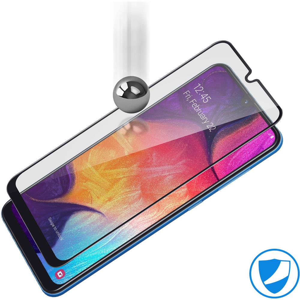Pellicola Galaxy A50 Vetro Temperato Schermo Antishock 9h Nero - Foto 2