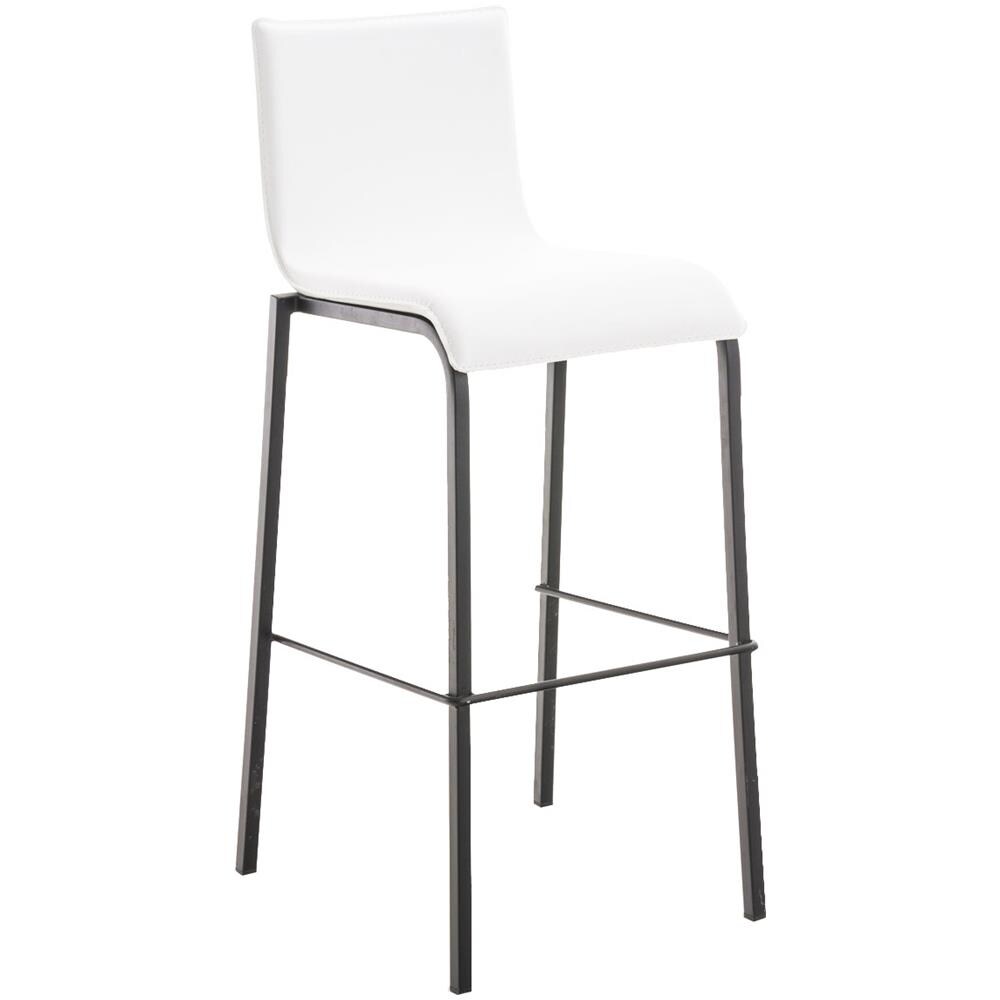 Balama Sgabello di design, altezza seduta 50 cm, metallo grigio pieghevole, imbottito con blocco di sicurezza, guida per pavimento e robusta ecopelle