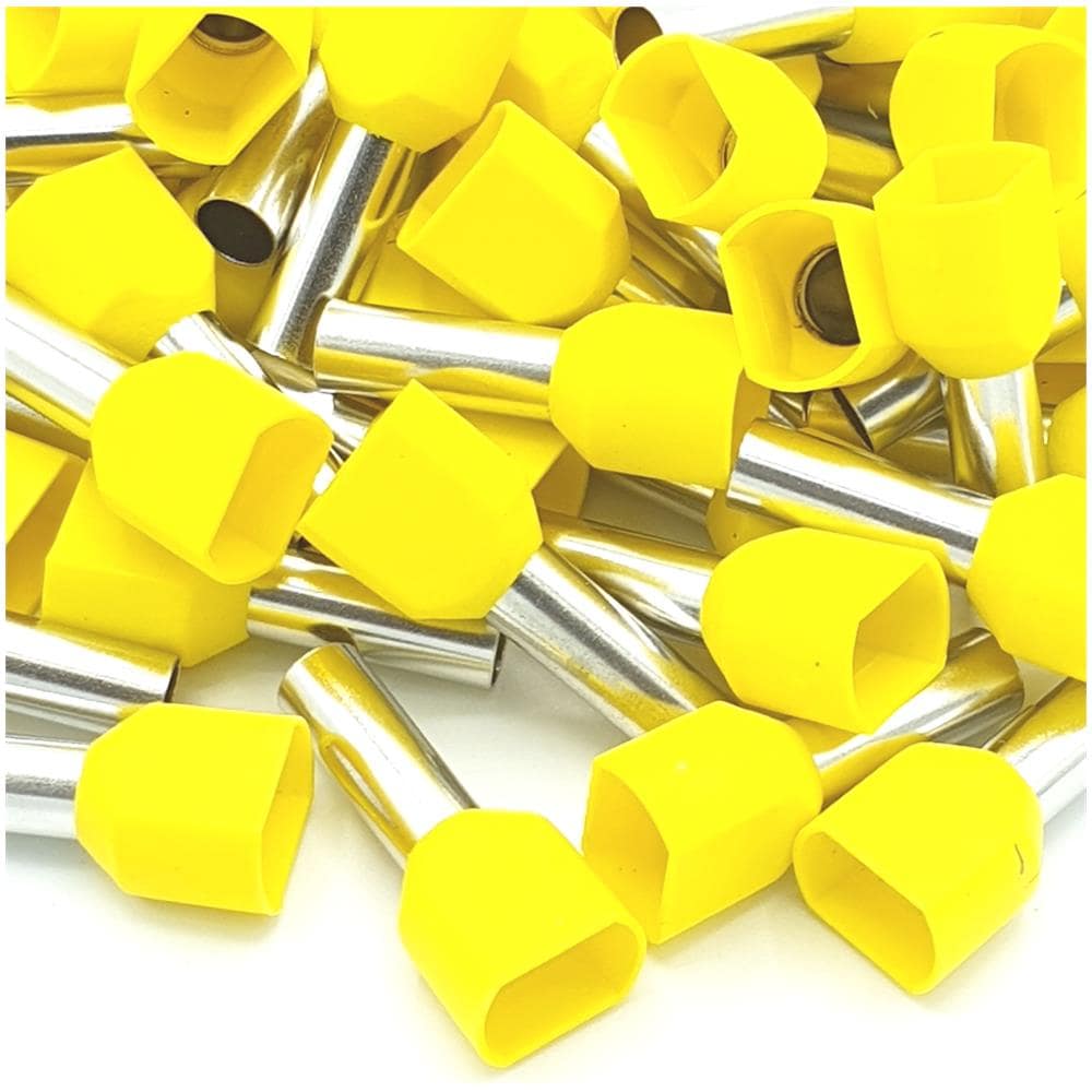 Puntali A Crimpare Doppiù Connettore Giallo Doppiù 100pcs 6mm - Foto 1