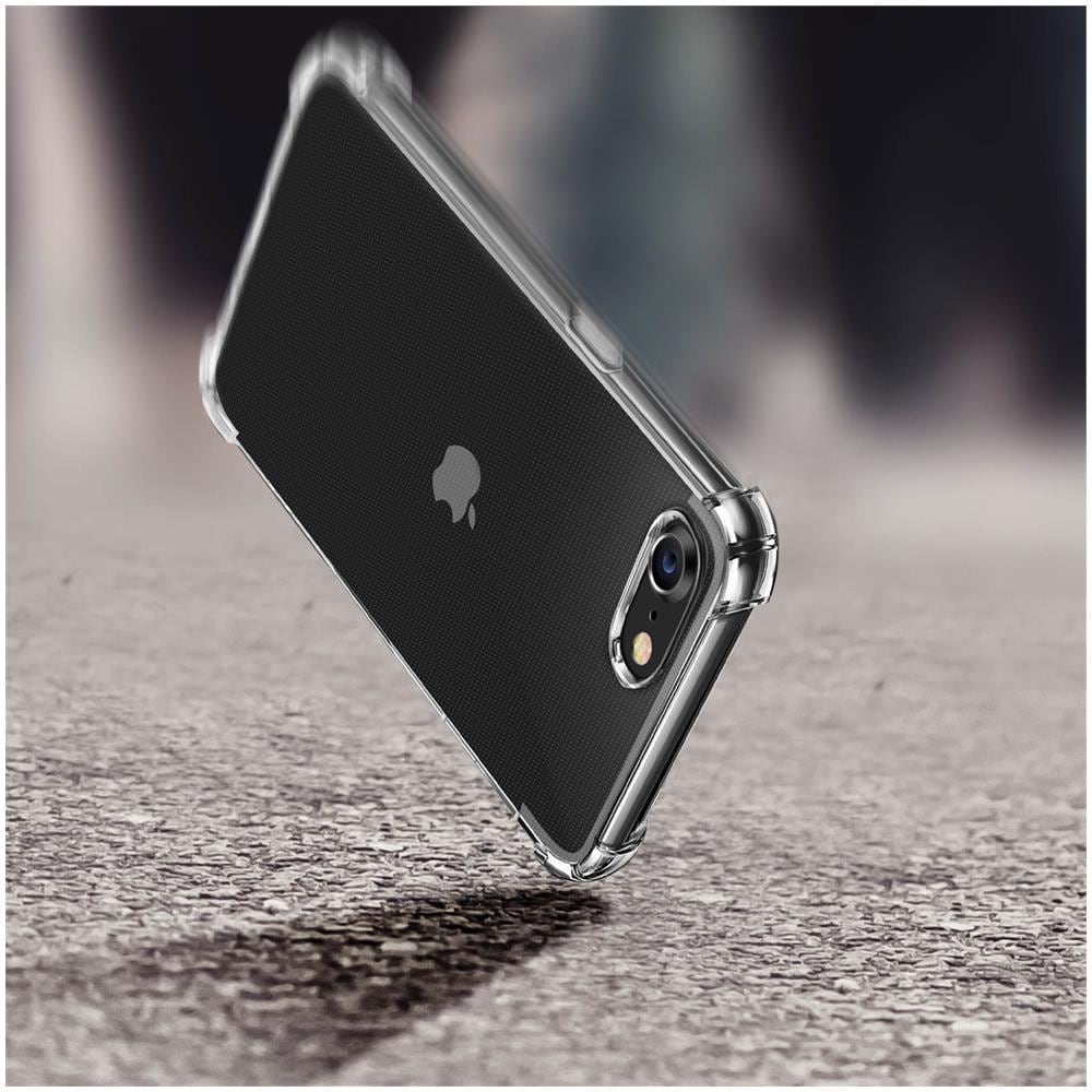 Cover Apple Iphone 7 / 8 / Se 2020 Silicone Flessibile Angoli Bumper Trasparente - Foto 2