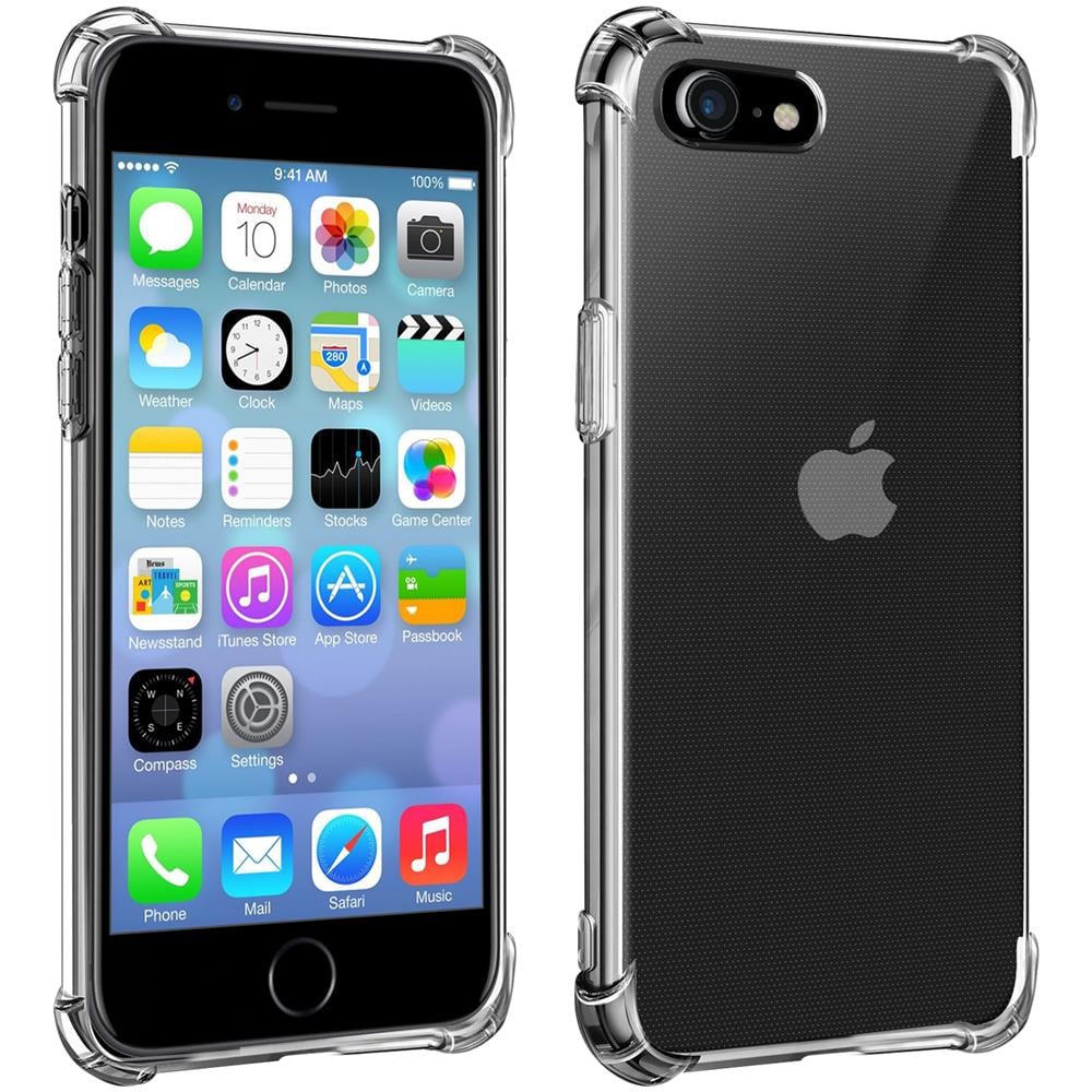 Cover Apple Iphone 7 / 8 / Se 2020 Silicone Flessibile Angoli Bumper Trasparente - Foto 1