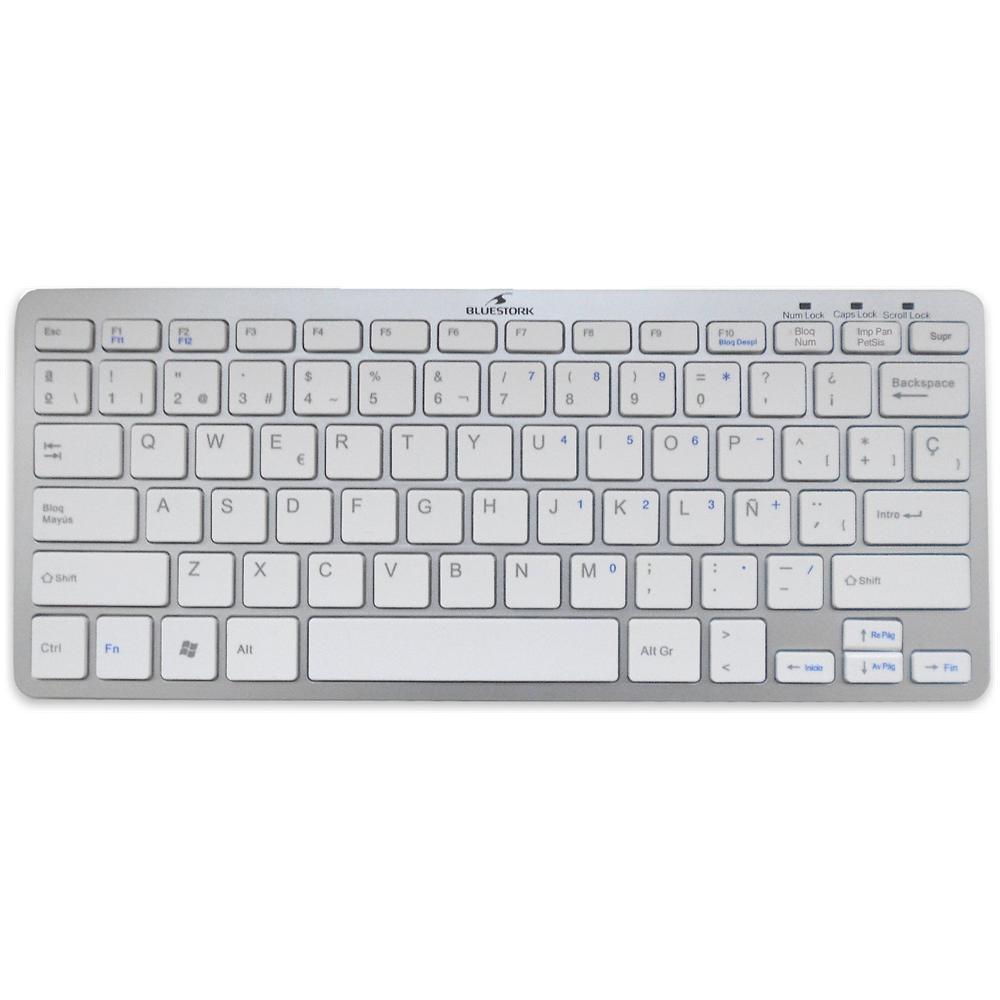 BS-KB-MICRO / BT / SP, Bluetooth, QWERTY, Computer portatile, Argento, Bianco, Batteria - Foto 5