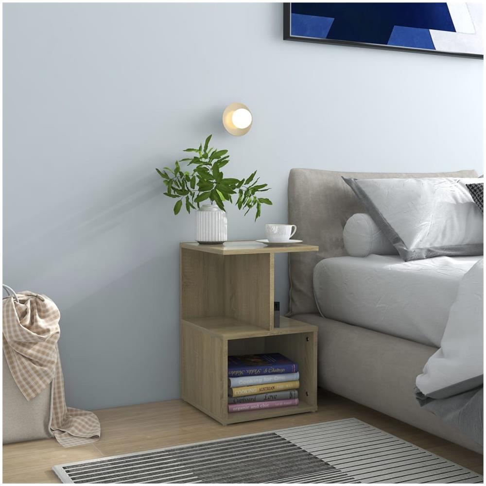 Comodino Rovere Sonoma 35x35x55 cm in Legno Multistrato - Foto 1