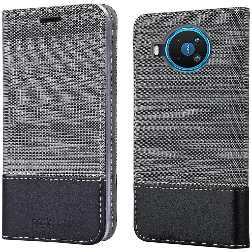 Custodia Compatibile Con Nokia 8.3 In Grigio Nero - Coperchio Protettiva Con Chiusura Magnetica, Funzione Stand E Tasca Per Le Carte - Foto 8