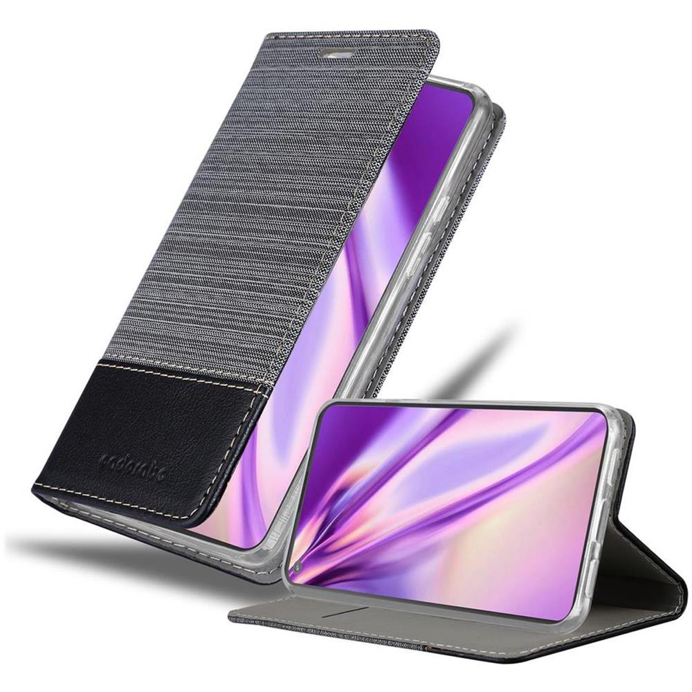 Custodia Compatibile Con Google Pixel 5 Xl In Grigio Nero - Coperchio Protettiva Con Chiusura Magnetica, Funzione Stand E Tasca Per Le Carte - Foto 1