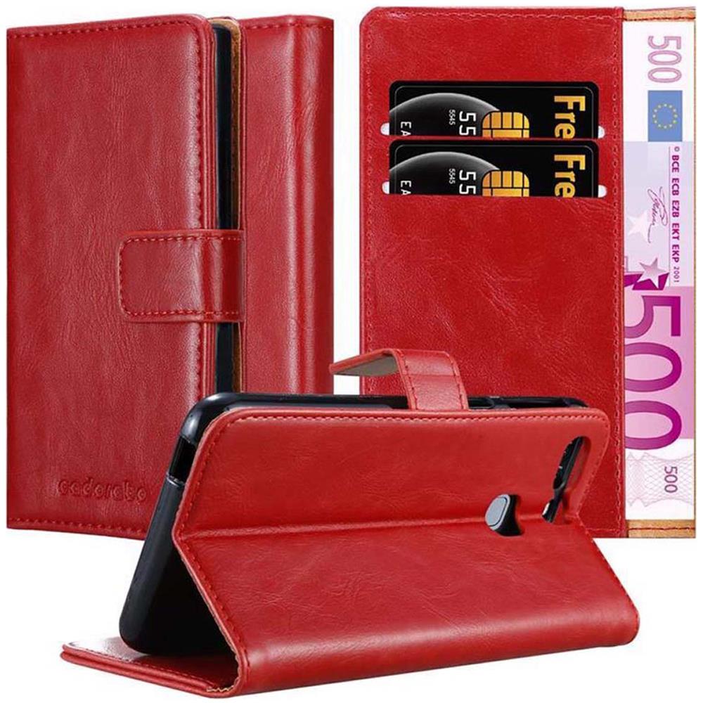 Custodia Compatibile Con Huawei P9 Plus In Rosso Vinaccia - Coperchio Protettiva Con Chiusura Magnetica, Funzione Stand E Tasca Per Le Carte - Foto 1