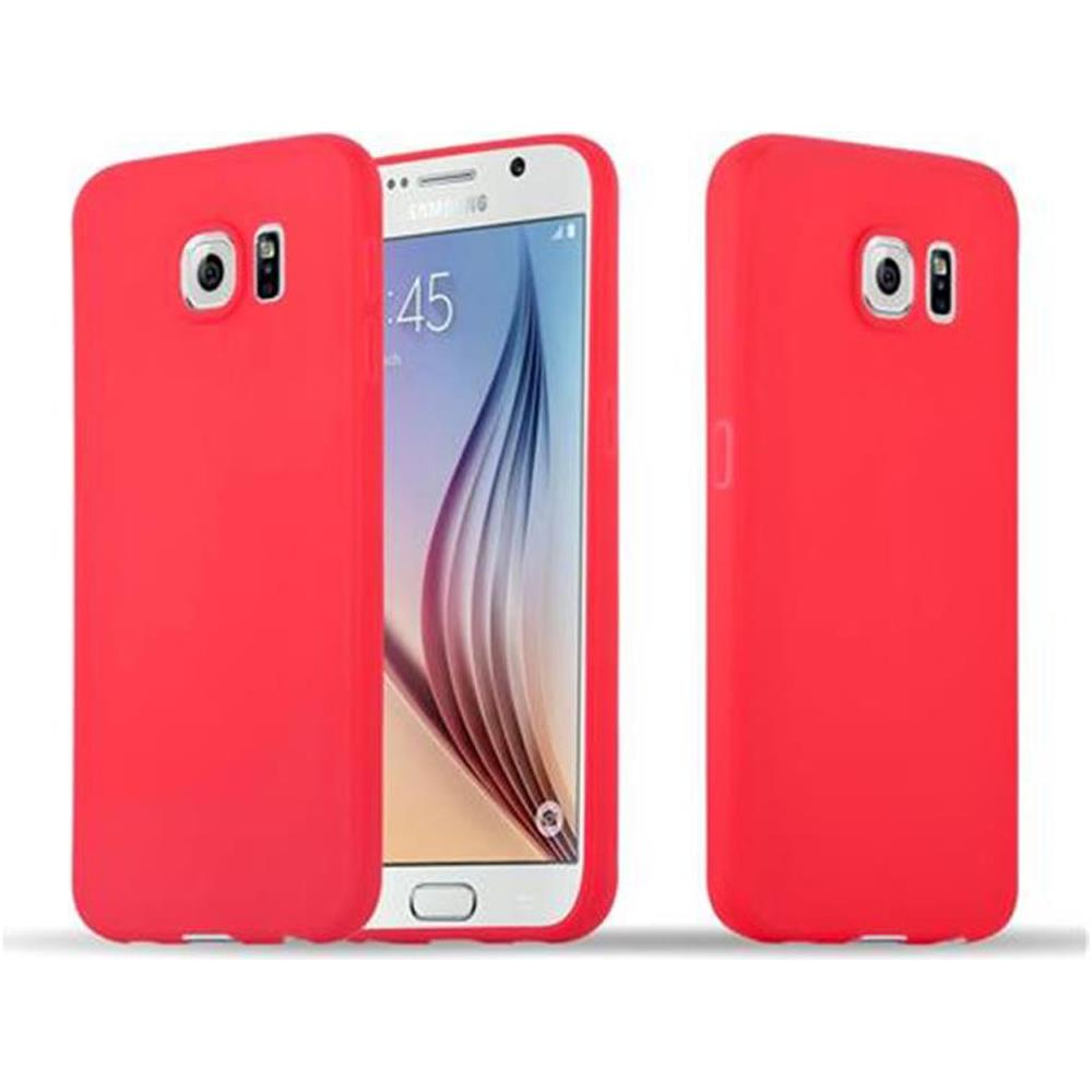 Custodia Compatibile Con Samsung Galaxy S6 In Candy Rosso - Coperchio Protettivo In Silicone Tpu Flessibile - Foto 1