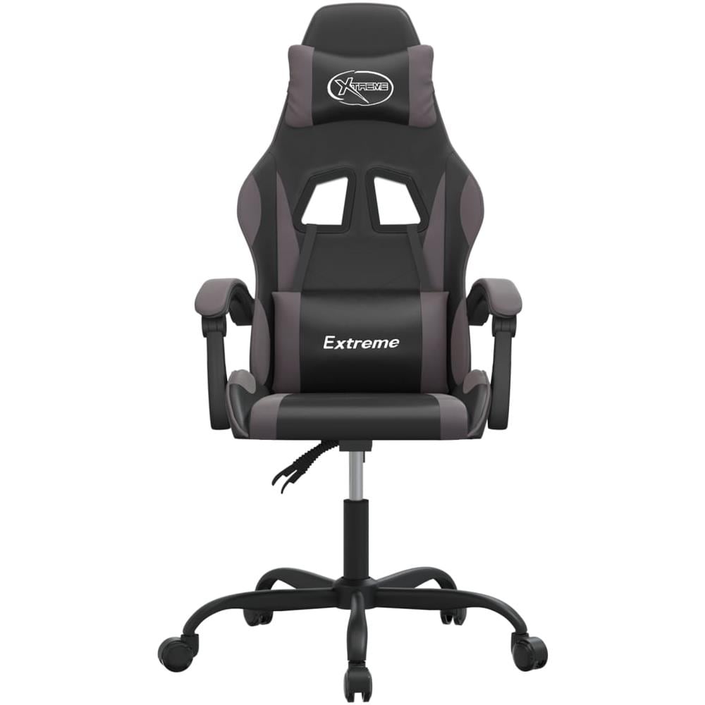 Sedia Da Gaming Nera E Grigia In Similpelle - Foto 3