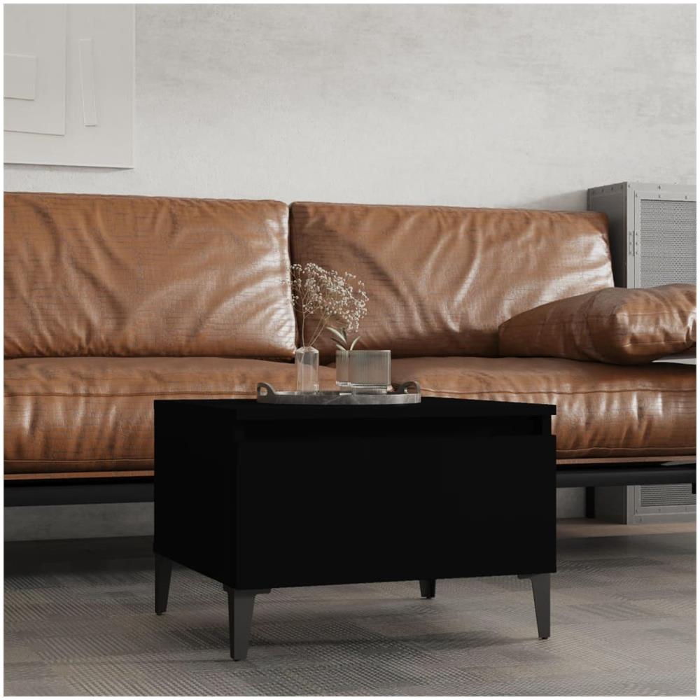 Tavolino Nero 50x46x35 Cm In Legno Multistrato - Foto 1