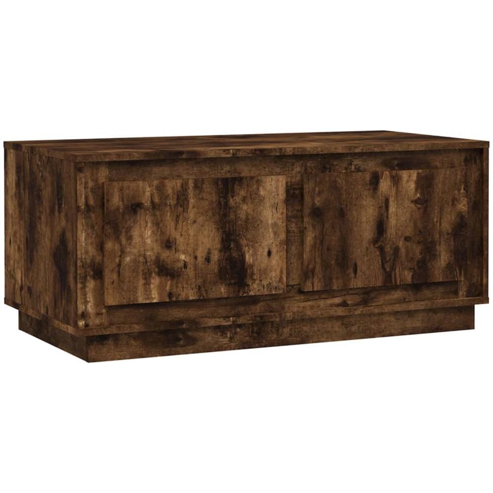 Tavolino Da Salotto Rovere Fumo 102x50x44 Cm Legno Multistrato - Foto 2