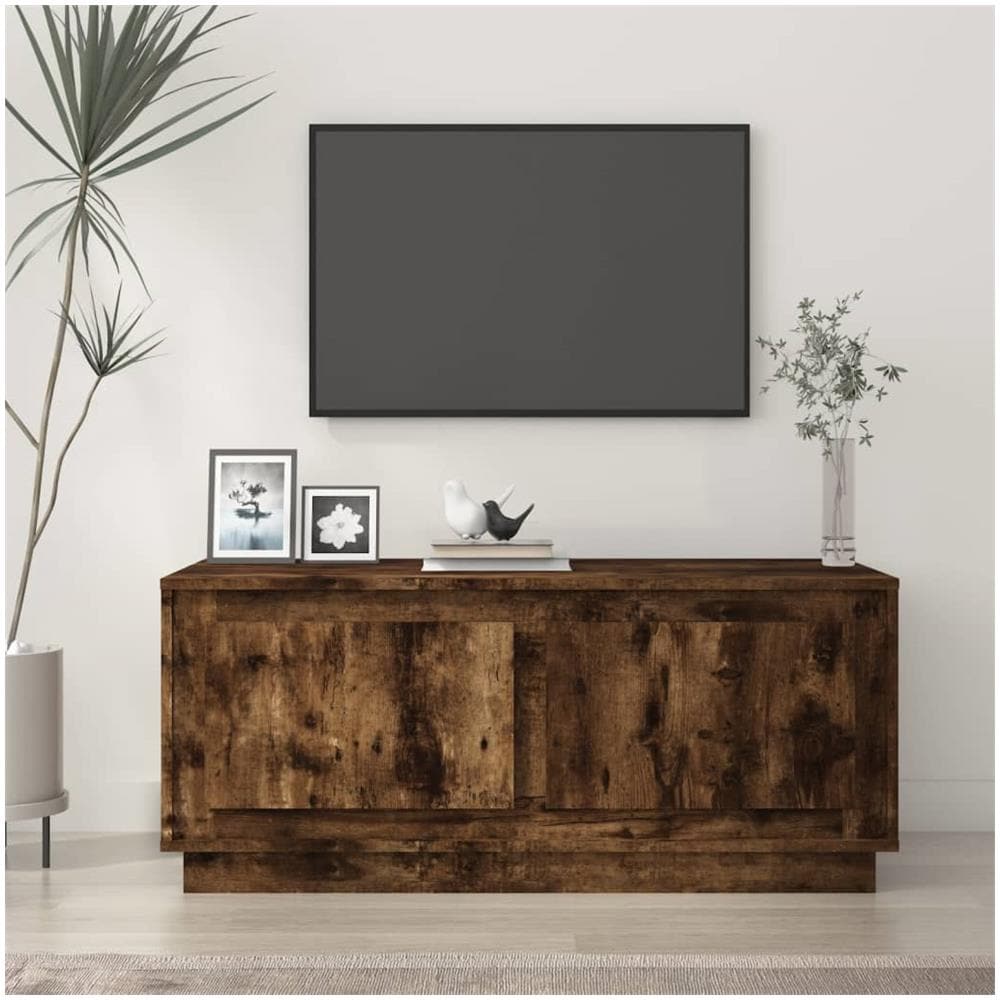 Tavolino Da Salotto Rovere Fumo 102x50x44 Cm Legno Multistrato - Foto 1