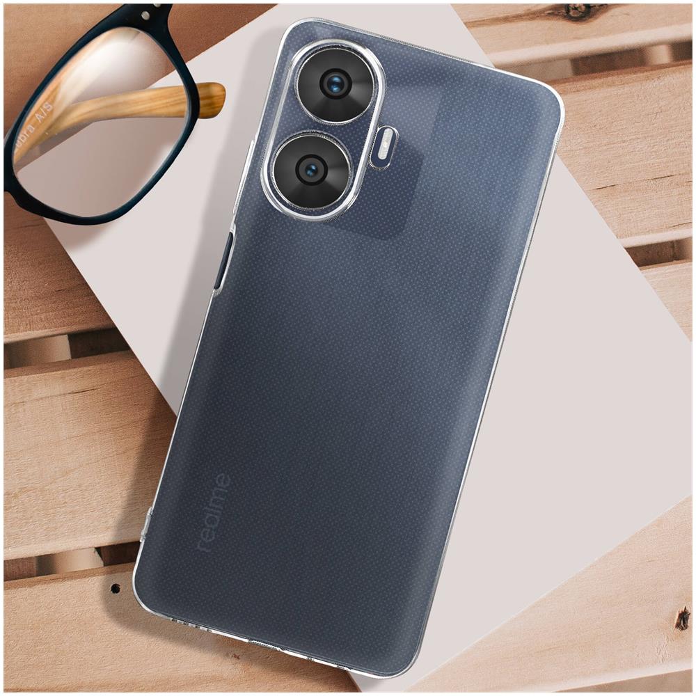 Cover Per Realme C55 Silicone Flessibile Sottile E Leggera Trasparente - Foto 2