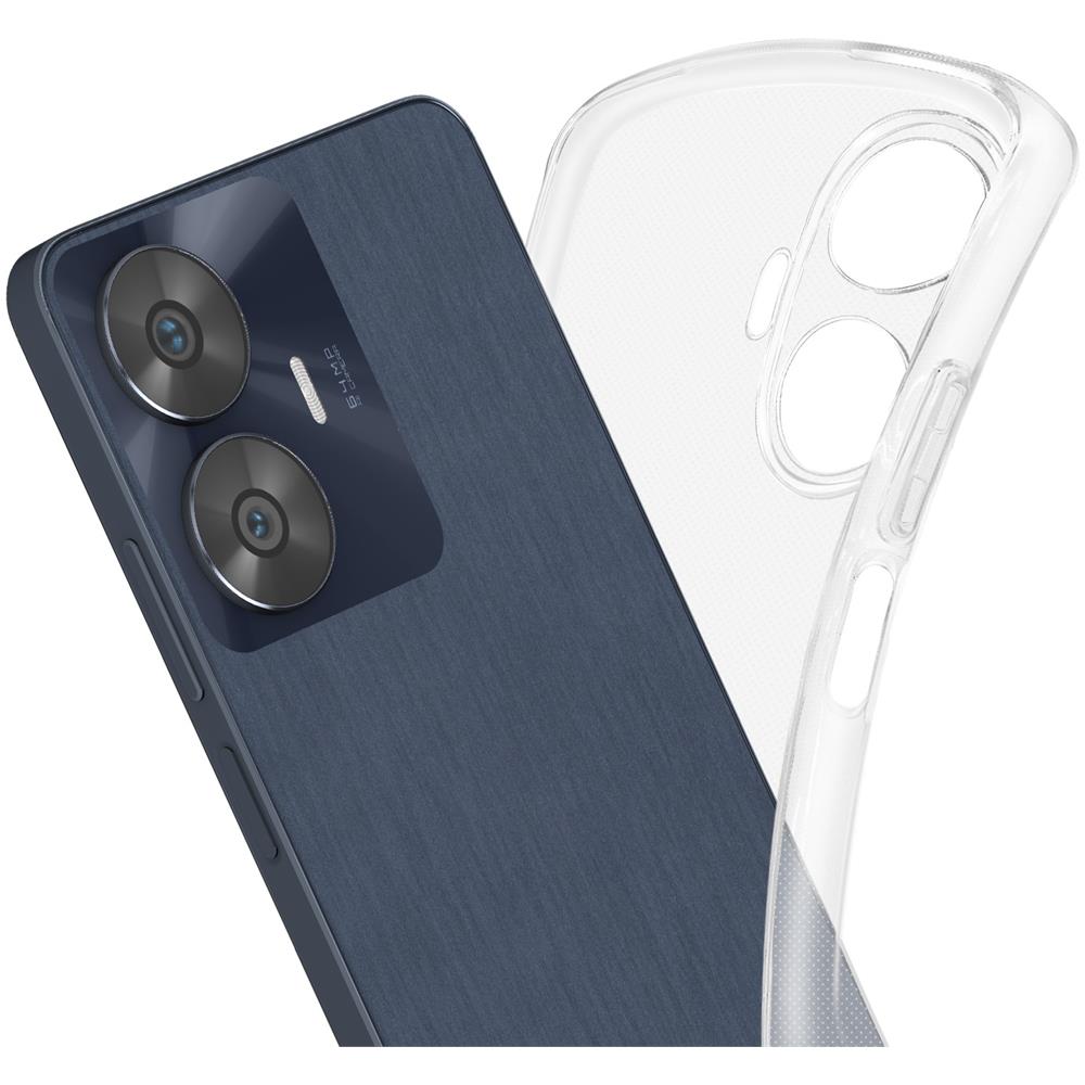 Cover Per Realme C55 Silicone Flessibile Sottile E Leggera Trasparente - Foto 5