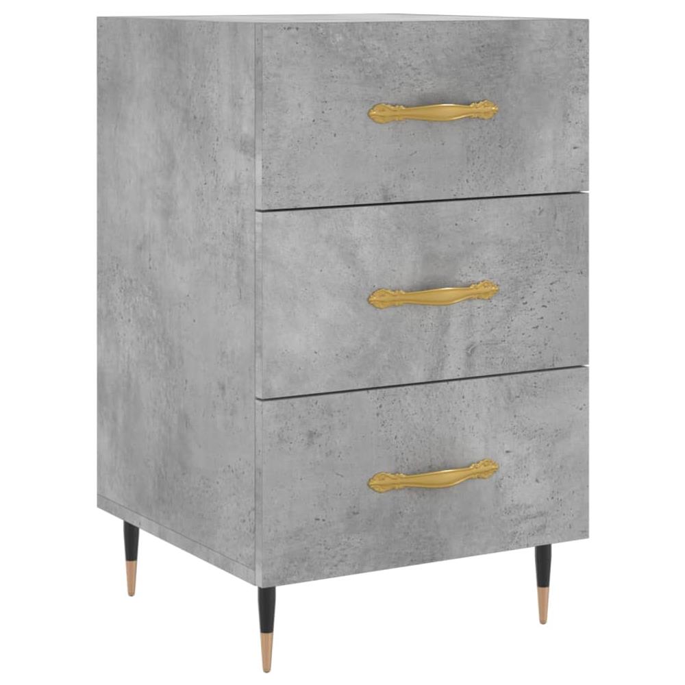 Comodino Grigio Cemento 40x40x66 Cm In Legno Multistrato - Foto 2