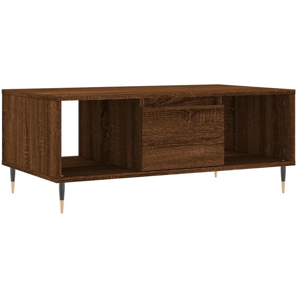 Tavolino Da Salotto Rovere Marrone 90x50x36,5 Cm In Multistrato - Foto 2