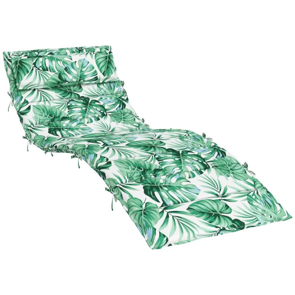 Cuscino Per Lettino Motivo Foglie 180x60x3 Cm In Tessuto Oxford - Foto 2