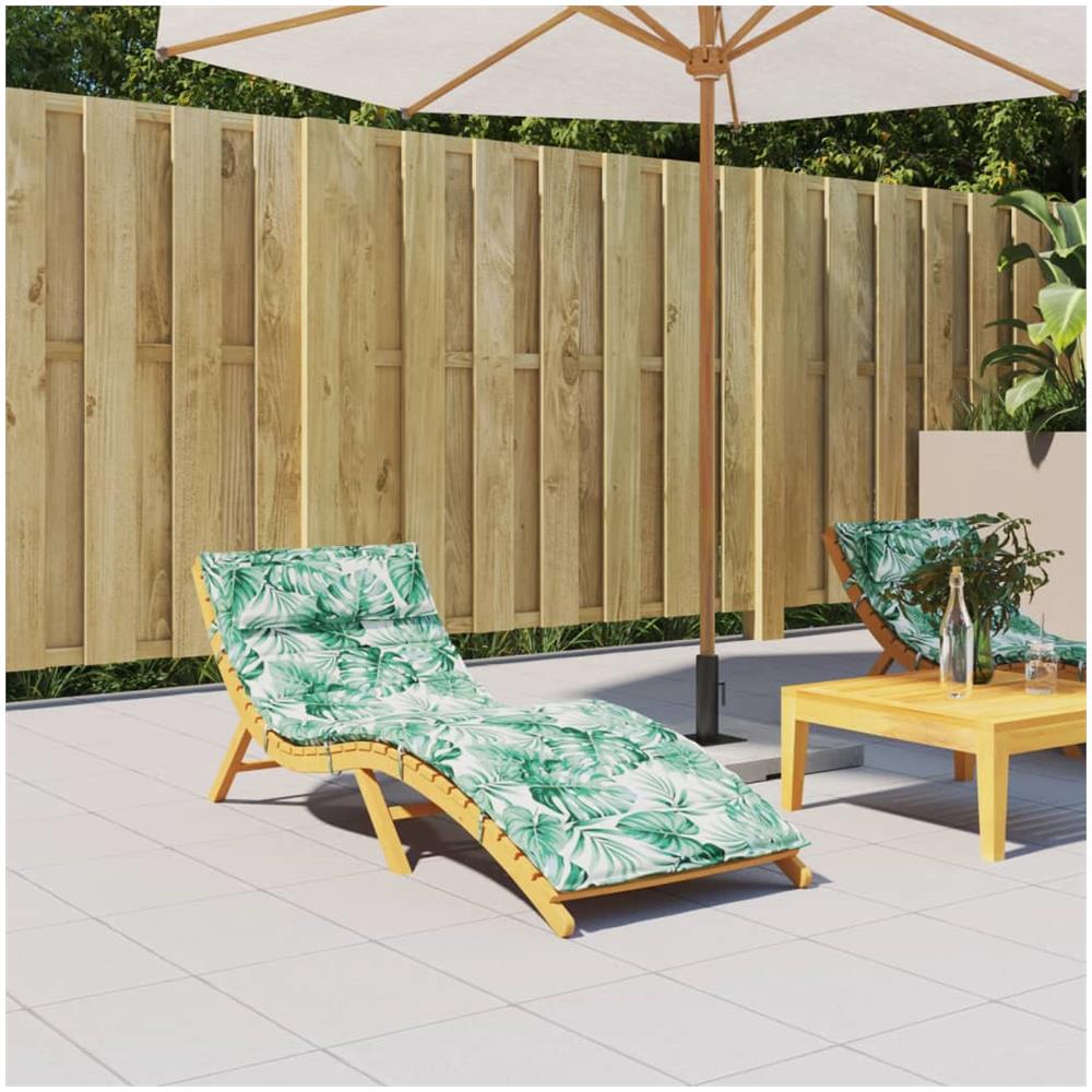 Cuscino Per Lettino Motivo Foglie 180x60x3 Cm In Tessuto Oxford - Foto 1