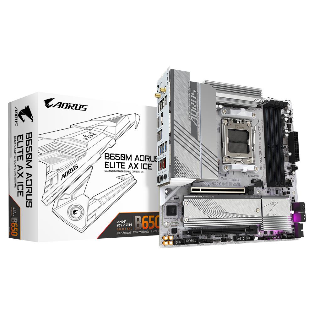 Scheda Madre Aorus ELITE AX Socket AMD AM5 Chipset B650 ATX - Foto 1