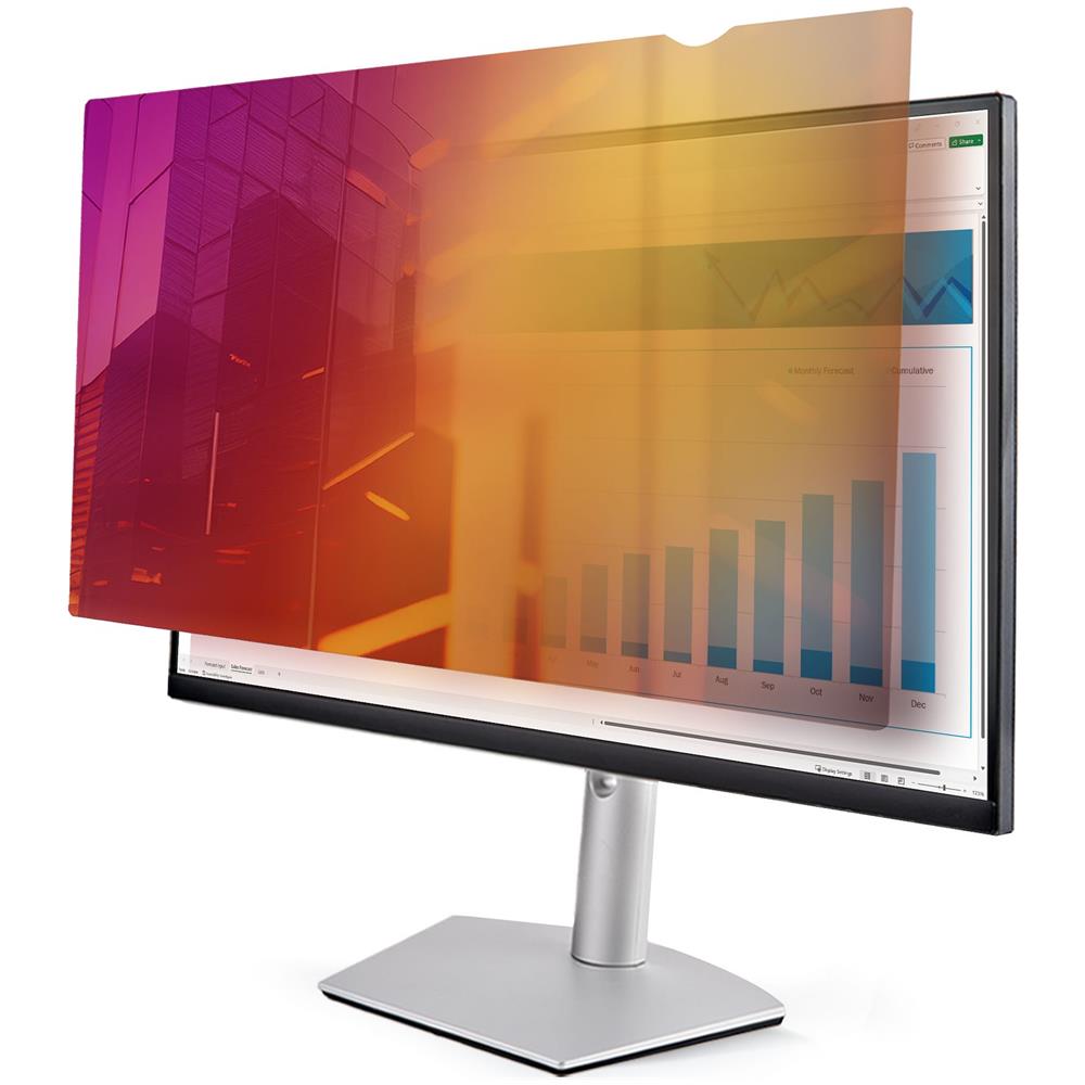 Filtro Privacy Oro per Monitor 23,8" 16:9, schermo privacy reversibile, Privacy Screen Protector per PC, protezione /schermo rimovibile, + /- 30 gradi - Foto 1