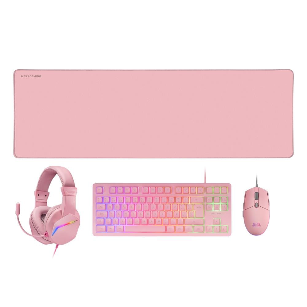 MCP-RGB3P tastiera Mouse incluso USB QWERTY Portoghese Rosa - Foto 1