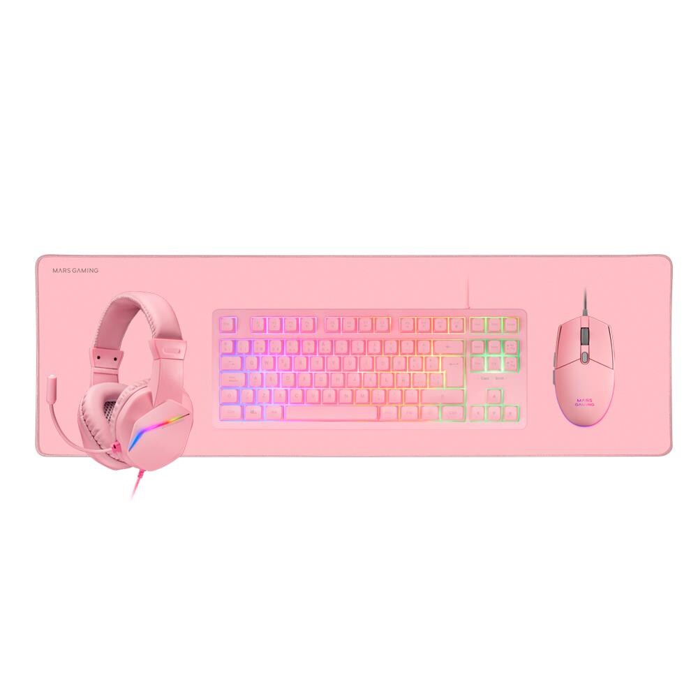 MCP-RGB3P tastiera Mouse incluso USB QWERTY Portoghese Rosa - Foto 2