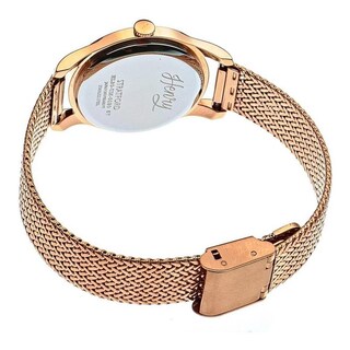 Henry London Orologio Digitale Uomo HLS65-0008 – Smartwatch Ibrido AMOLED 1,3″ Con Cinturino In Pelle Marrone E Cassa Dorata