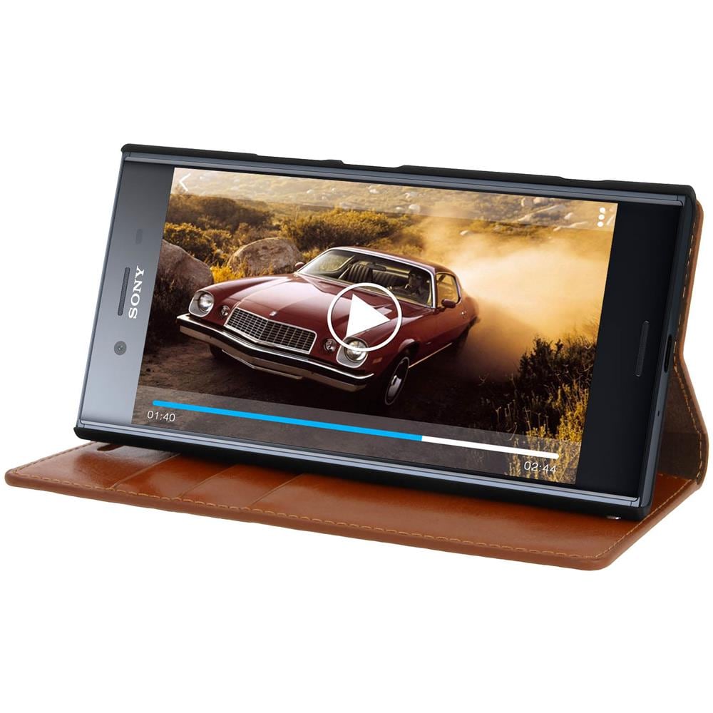 Custodia Per Sony Xperia Xz Premium - Serie First Class In Pelle Camel - Foto 10