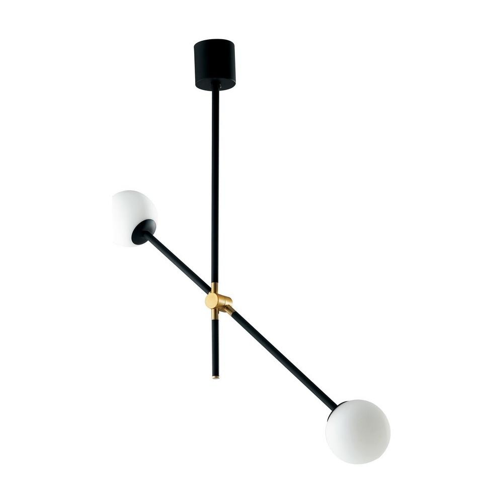 Lampadario Antitesi Nera / oro 2xe14 91x75x13cm - Foto 2