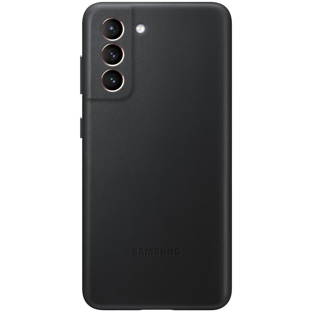 Leather Cover for G991B Galaxy S21 black - Foto 1