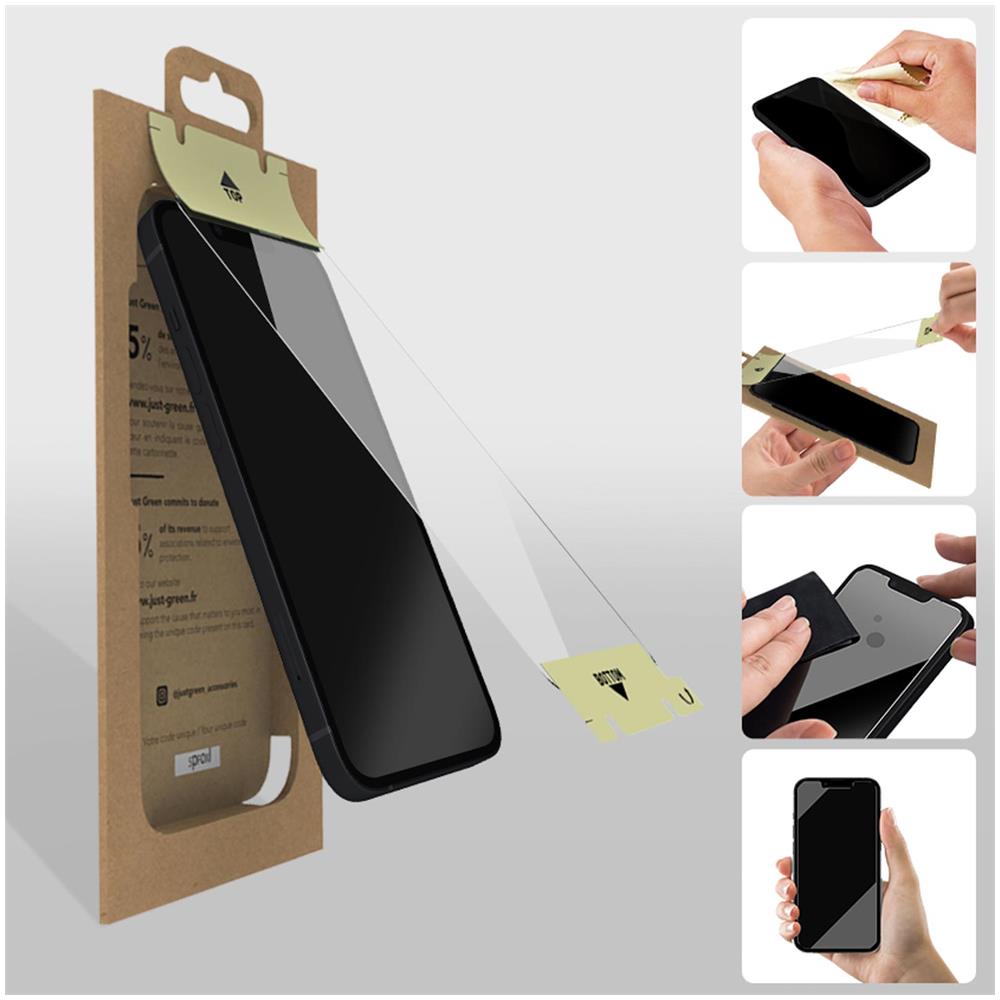 Vetro Temperato 9h Iphone 13 Mini Kit Di Posa 100% Biodegradabile - Foto 5