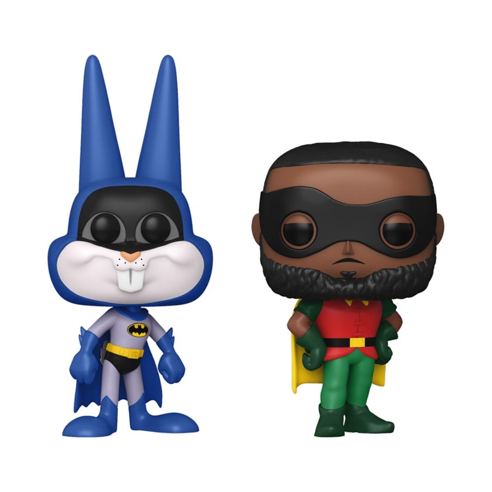 Movies Pop! Sj2- Bugs As Batman & Lebron As Robin Vinyl Figure 9 Cm - Foto 1