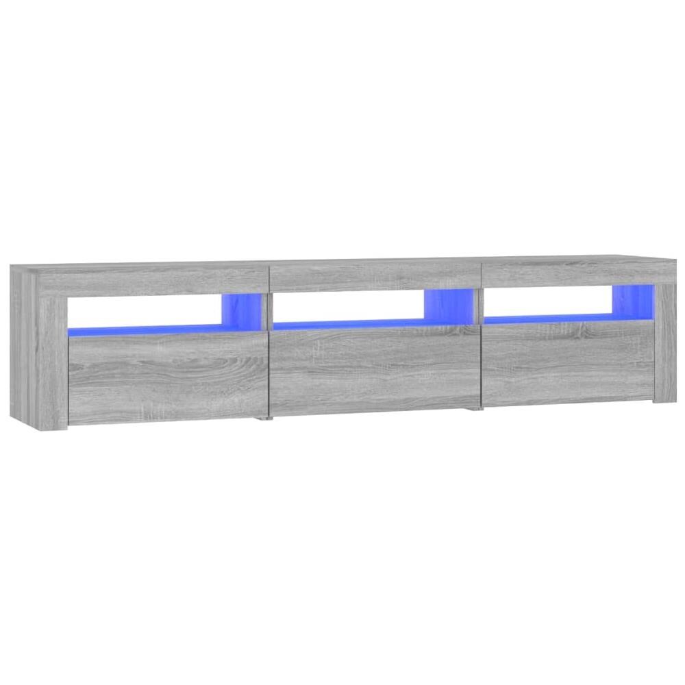 Mobile Porta Tv Con Luci Led Grigio Sonoma 180x35x40 Cm - Foto 2