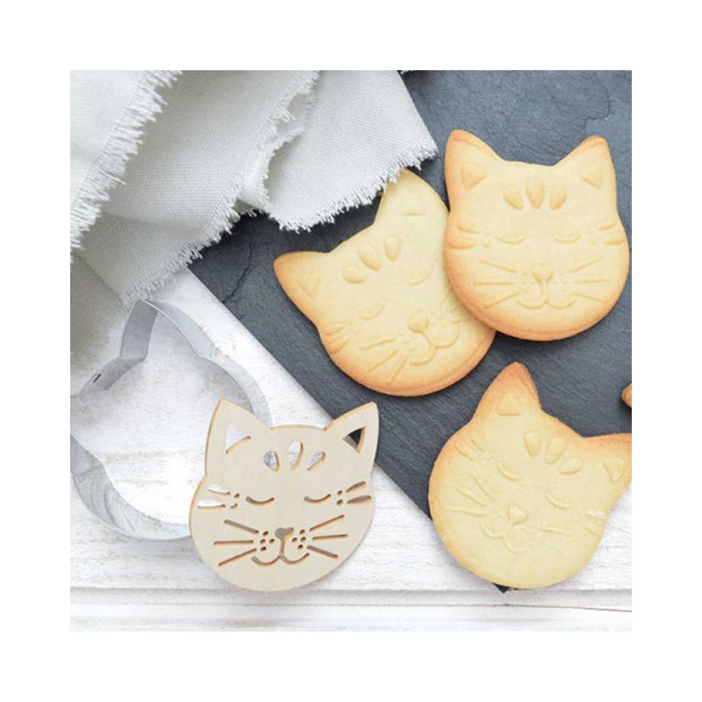 Kit Tagliabiscotti In Rilievo Cat + 5 Penne Pastello Choco - Foto 1