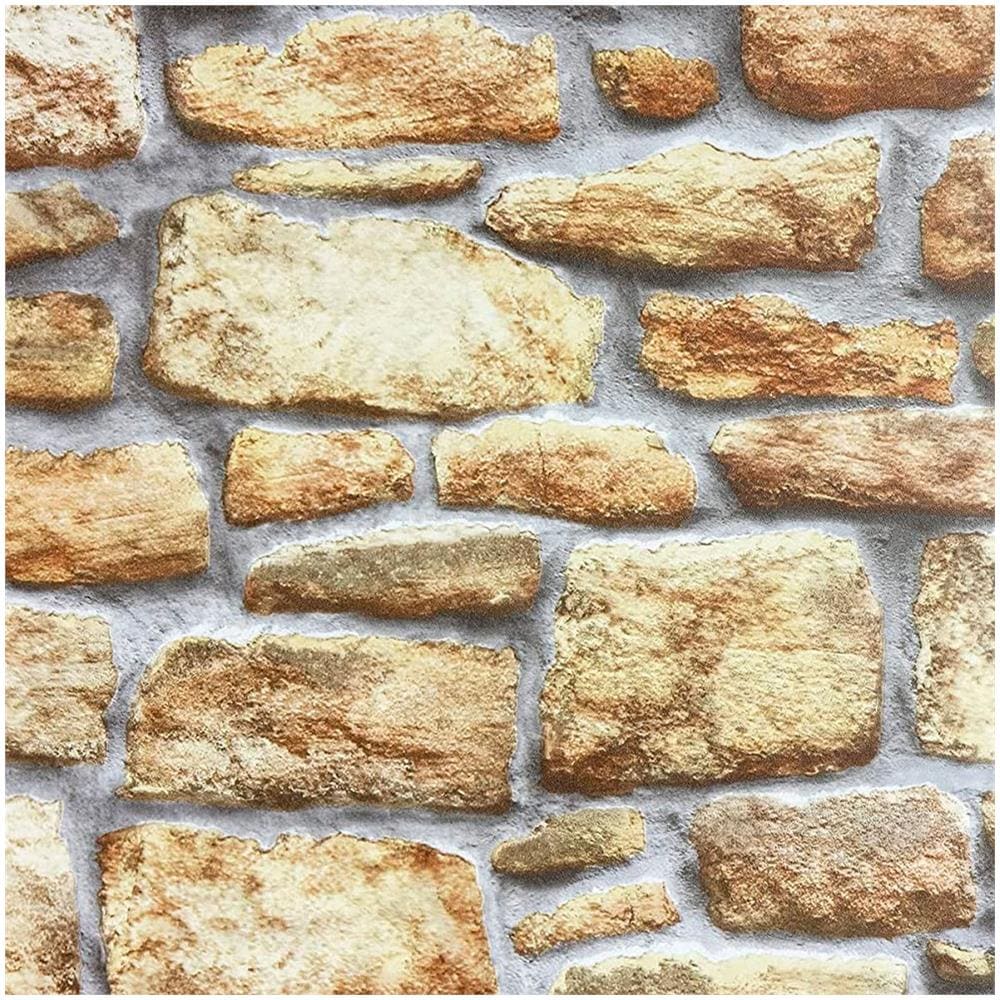 Rotolo 45cm X 15mt Di Pellicola Adesiva Effetto Pietre Per Mura, Mobili, Superfici - Foto 1