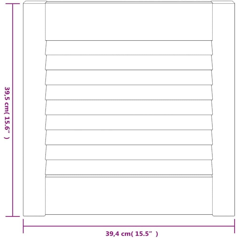 Anta con Design a Lamelle 39,5x39,4 cm in Legno di Pino - Foto 2