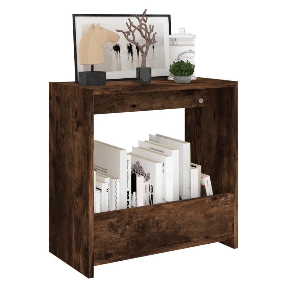 Tavolino Rovere Fumo 50x26x50 Cm In Legno Multistrato - Foto 5