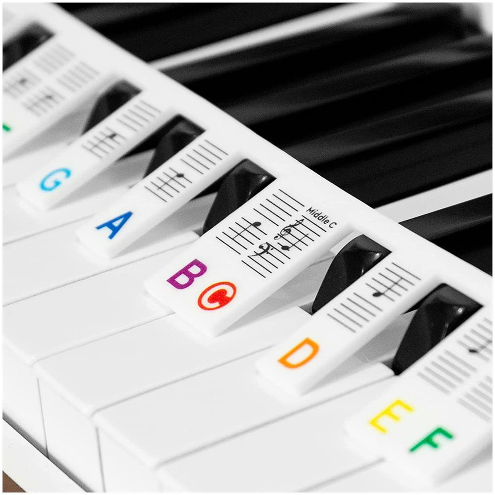 Etichette Rimovibili Per Pianoforte E Tastiera 61 Tasti White - Foto 1
