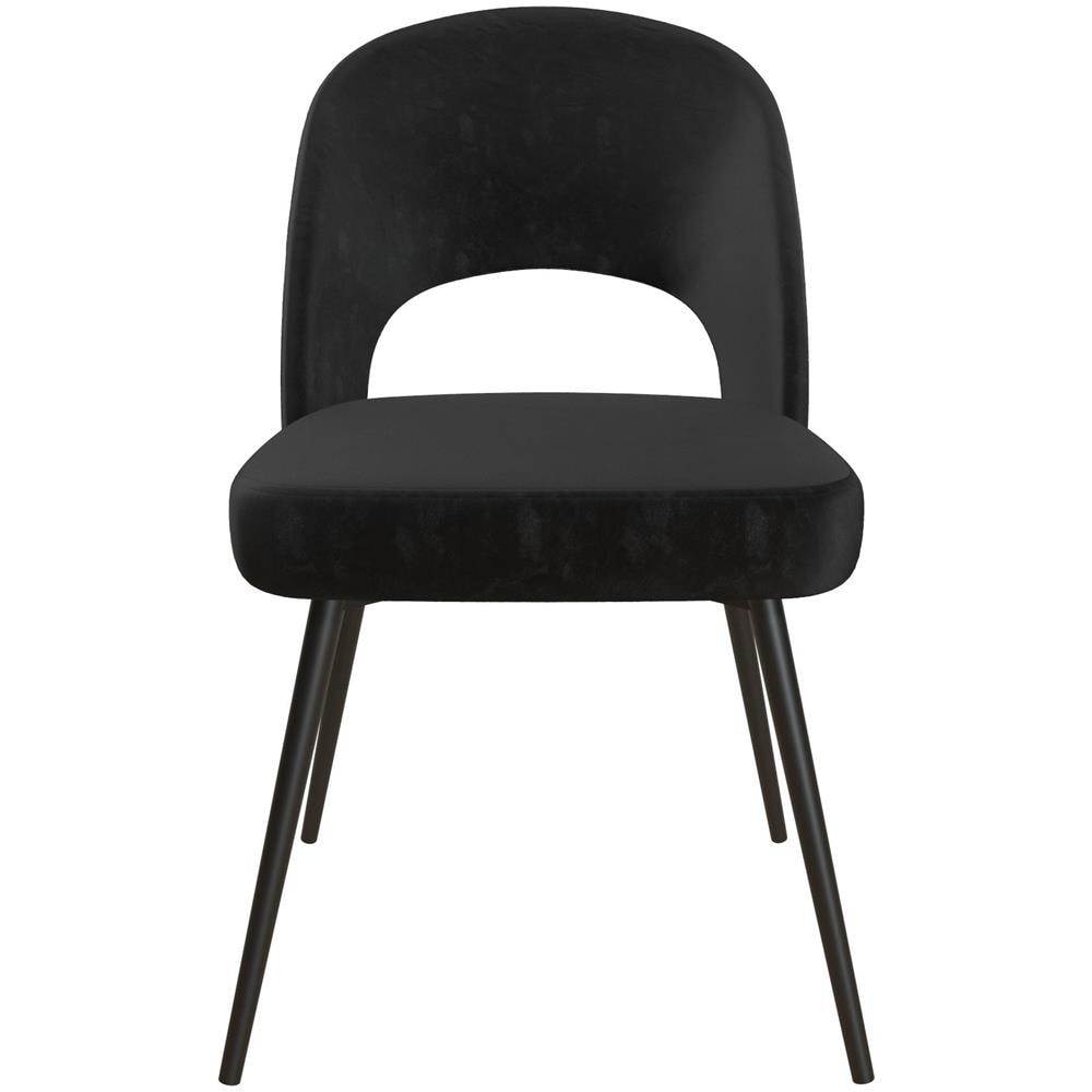 Alexi Sedia Da Pranzo Imbottita In Velluto Nero - Foto 2