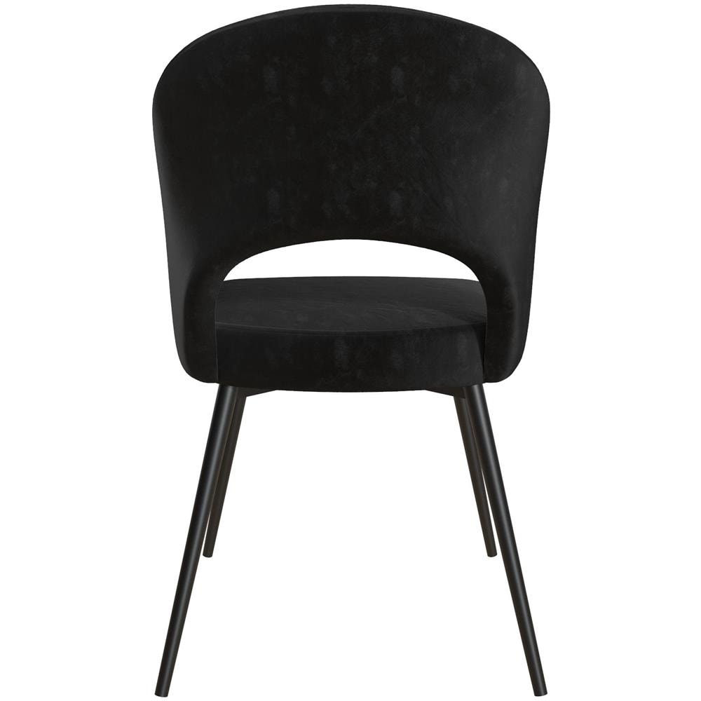 Alexi Sedia Da Pranzo Imbottita In Velluto Nero - Foto 5