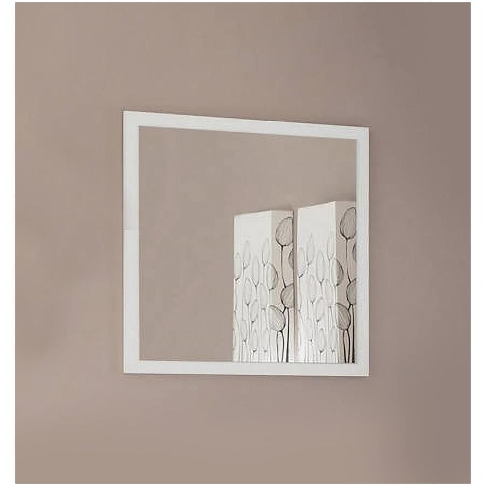 Specchio Rino, Specchio Da Bagno, 100% Made In Italy, Cm 60x2h60, Bianco Lucido - Foto 1