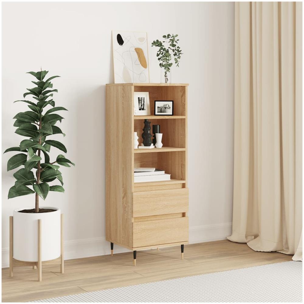 Credenza Rovere Sonoma 40x36x110 Cm In Legno Multistrato - Foto 1