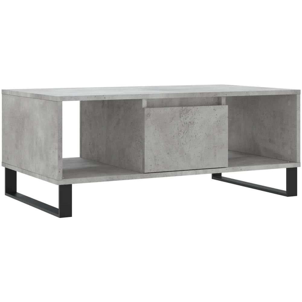 Tavolino Salotto Grigio Cemento 90x50x36,5 Cm Legno Multistrato - Foto 2