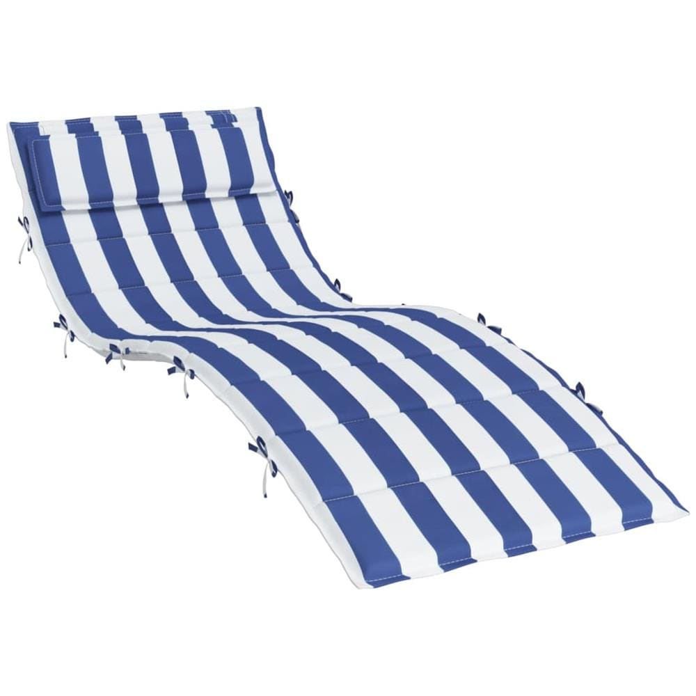 Cuscino Per Lettino Righe Bianche E Blu 180x60x3 Tessuto Oxford - Foto 2