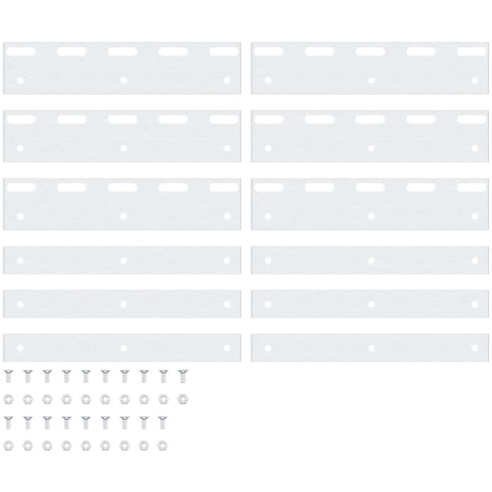 Piastre Di Collegamento 6 Pz Argento 20 Cm Acciaio Inossidabile - Foto 2