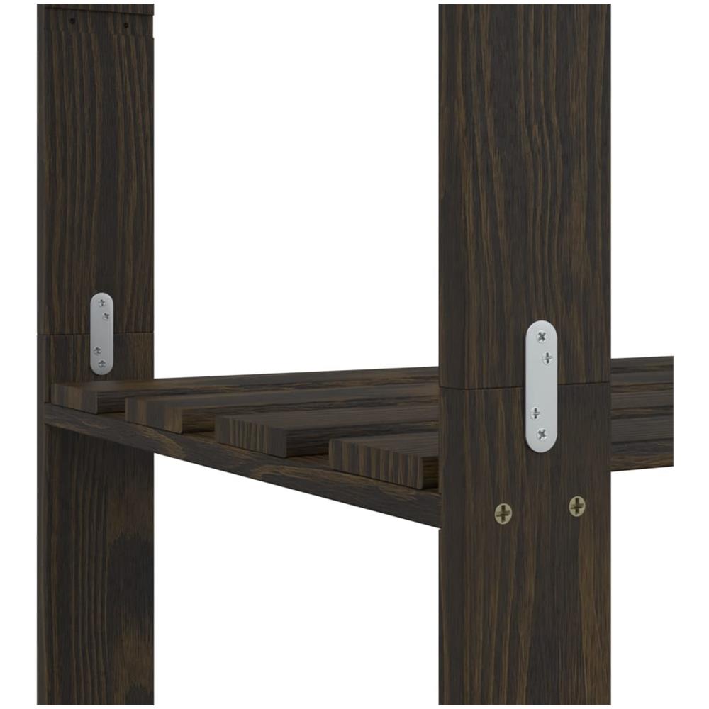 Scaffale A 5 Livelli Nero 80x38x170 Cm In Legno Di Pino - Foto 2