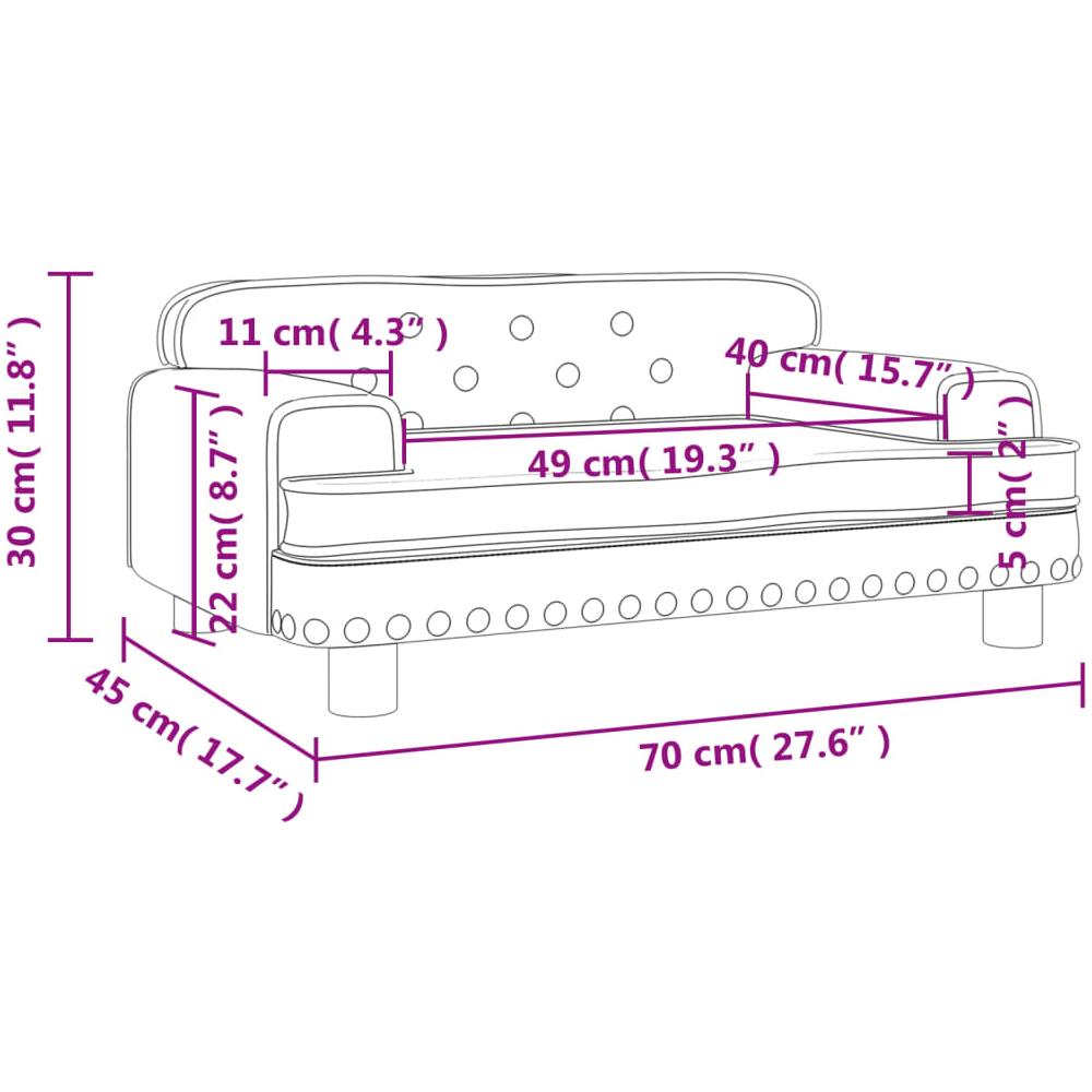 Divano Per Bambini Cappuccino 70x45x30 Cm In Similpelle - Foto 6